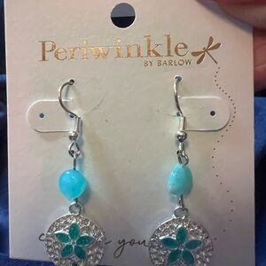 Periwinkle by Barlow Silver and Blue Earrings